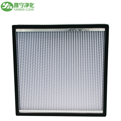 Fiberglas Hava Filtresi Ortamı SS Çerçeveli / Alüminyum Ayırıcılı Derin Pileli HEPA Filtre