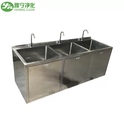 OT Odası Tıbbi Sınıf Paslanmaz Çelik Lavabo, Büyük Kase ve Sensör Musluklu