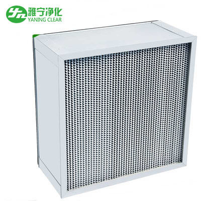 Temiz Oda İçin Derin Pileli HEPA Hava Filtresi H10 - H14 Galvanizli Çelik Çerçeve