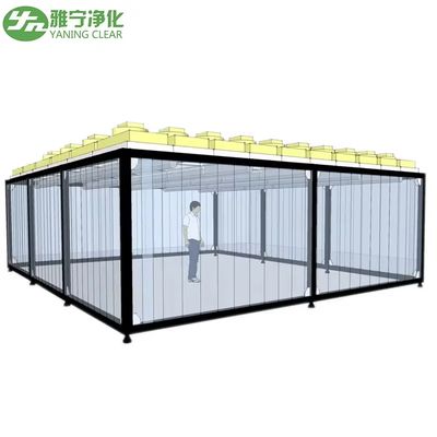 Laboratuvar Temiz Oda ISO GMP Modüler Tozsuz Temiz Oda modüler PVC Duvar Panel Montajı Sert Duvar FFU Temiz Oda Temiz kabin