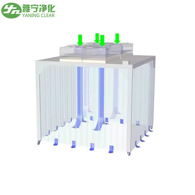 Özel Boyutlu Paslanmaz Çelik SUS304 HEPA Filtresi ile Temiz Oda Kabin 99.99% Verimlilik