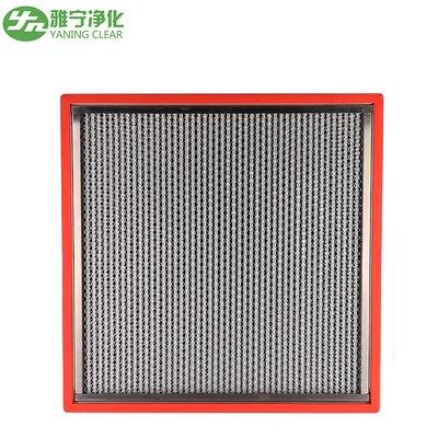 Yüksek Kapasiteli Yüksek Sıcaklığa Dirençli Derin Pleated Hepa Filtr 2500m3/h Hava Hacı